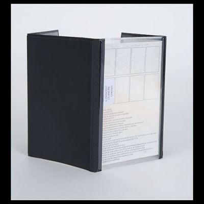 Porte Carte Grise Et Papiers Personnalisable 4 Volets En PVC 3 Volets Opaques, 1 Tranparents Visible Contrôle Technique