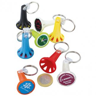 Porte-clés, porte-jeton publicitaire en élastomère - Toutes couleurs