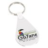 Porte Clés, Porte Jeton Publicitaire En Plastique ABS Blanc Marquage Quadri Porte Clés, Porte Jeton Publicitaire En Plastique ABS Blanc Marquage Quadri