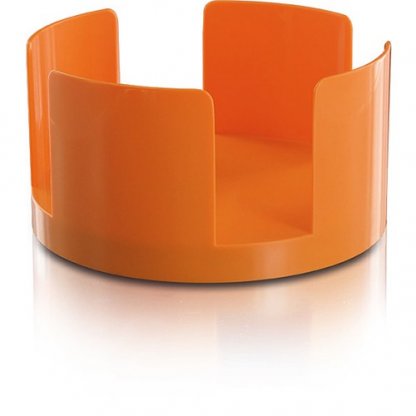Porte Mémo Publicitaire En Cristal Polystyrène Orange POP BLOC