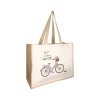 Sac Cabas Promotionnel Normes Alimentaires En Toile De Jute Et Coton 42x33x19cm Message HOWRAH