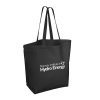 Sac Shopping Avec Fond Personnalisée En Coton Naturel 280g 43x39x14cm Noir Avec Logo BAYSWATER