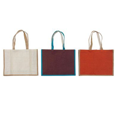 Sac Shopping D'épaule Publicitaire En Toile De Jute 3 Couleurs FAIZ