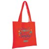 Sac Shopping Publicitaire En Coton Naturel 130g 38x42cm Rouge KANPUR