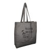 Sac Shopping Publicitaire En Coton Recyclé 150g 38x42x10cm Noir JHANSI