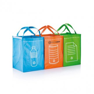 Set de 3 sacs à déchets recyclables publicitaire - THREEBAG