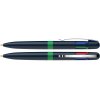 Stylo Bille Personnalisable 4 Couleurs En Plastique Recyclé Bleu Et Vert TAKE4