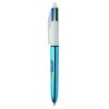 Stylo Bille Publicitaire 4 Couleurs Brillant éco Conçu Bleu BIC 4 COLOURS SHINE