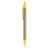 Stylo Bille Publicitaire En Papier Kraft Jaune REMI Stylo Bille Publicitaire En Papier Kraft Jaune REMI