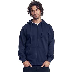 Sweatshirt Avec Zip Publicitaire Homme à Capuche En Coton Biologique Bleu Marine HOODIE ZIP MEN