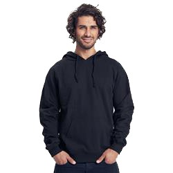 Sweatshirt publicitaire homme à capuche en coton biologique - noir - HOODIE MEN