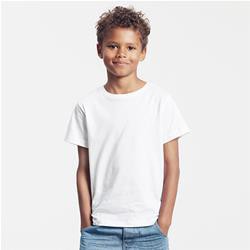 T Shirt Enfant Publicitaire En Coton Biologique Manches Courtes Blanc KIDS