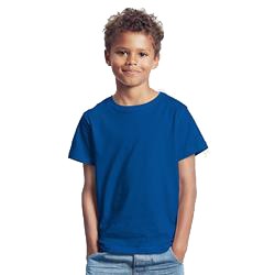 T Shirt Enfant Publicitaire En Coton Biologique Manches Courtes Bleu KIDS