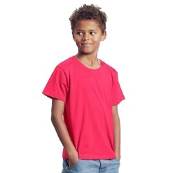 T Shirt Enfant Publicitaire En Coton Biologique Manches Courtes Rose KIDS