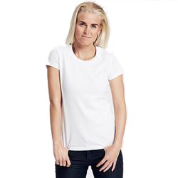 T Shirt Publicitaire Femme Ajusté En Coton Biologique Manches Courtes Blanc FITTED LADIES
