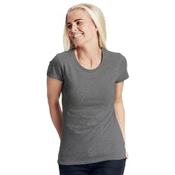 T Shirt Publicitaire Femme Ajusté En Coton Biologique Manches Courtes Gris Anthracite FITTED LADIES