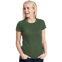 T Shirt Publicitaire Femme Ajusté En Coton Biologique Manches Courtes Kaki FITTED LADIES