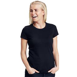 T Shirt Publicitaire Femme Ajusté En Coton Biologique Manches Courtes Noir FITTED LADIES
