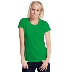 T Shirt Publicitaire Femme Ajusté En Coton Biologique Manches Courtes Vert FITTED LADIES