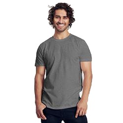 T Shirt Publicitaire Homme Ajusté En Coton Biologique Manches Courtes Gris Anthracite FITTED MEN