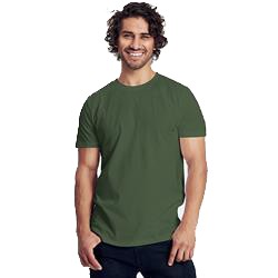 T Shirt Publicitaire Homme Ajusté En Coton Biologique Manches Courtes Kaki FITTED MEN