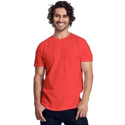 T Shirt Publicitaire Homme Ajusté En Coton Biologique Manches Courtes Rouge FITTED MEN