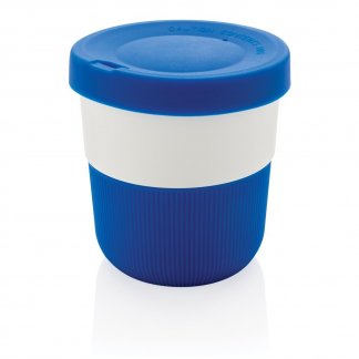 Tasse à café avec couvercle en PLA promotionnelle - 280ml - Bleu - COFFEE TO GO