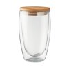 Verre Promotionnel Double Paroi 450ml Avec Couvercle TIRANA LARGE