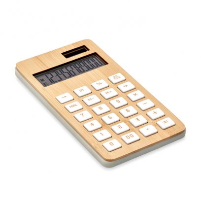 Calculatrice Solaire En ABS Et Bambou CALCUBIM