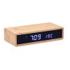 Chargeur Sans Fil Avec Horloge Et Réveil LED En Bambou MURU Chargeur Sans Fil Avec Horloge Et Réveil LED En Bambou MURU
