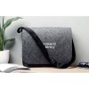 Sac Messager En Feutre PET Recyclé 36x27x8cm BAGLO Gris Avec Logo