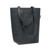 Sac Shopping En Feutre PET Recyclé 40x42x15cm TASLO Gris Anthracite