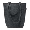 Sac Shopping En Feutre PET Recyclé 40x42x15cm TASLO Gris Anthracite Plein