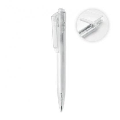 Stylo Bille Avec Clip Pivotant En PET Recyclé RENEWED Blanc