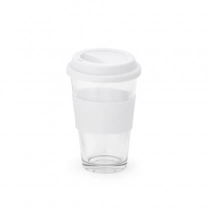 Mug Avec Couvercle En Verre 330ml BARTY Blanc (1)