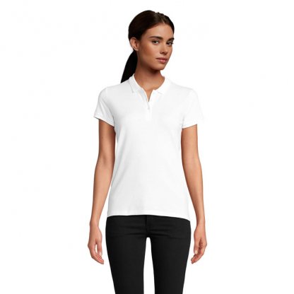 Polo Femme En Coton Bio 170g PLANET WOMEN Blanc