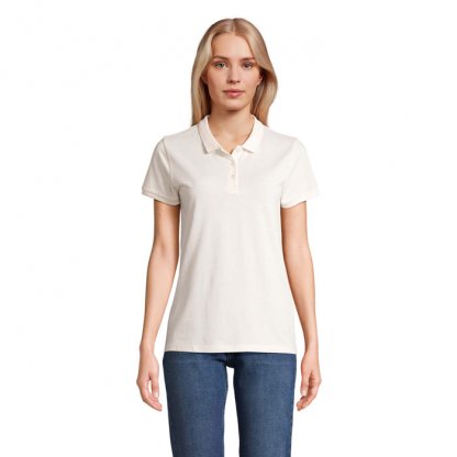 Polo Femme En Coton Bio 170g PLANET WOMEN Ecru