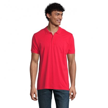 Polo Homme En Coton Bio 170g PLANET MEN Rouge