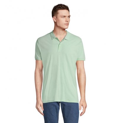 Polo Homme En Coton Bio 170g PLANET MEN Vert Glace