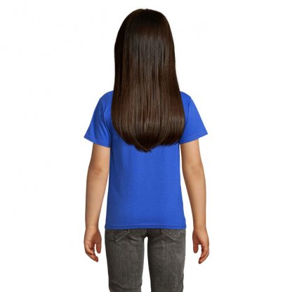 T Shirt Enfant En Coton Bio 175g PIONEER KIDS Bleu Royal De Dos