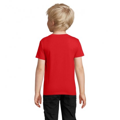 T Shirt Enfant En Coton Bio 175g PIONEER KIDS Rouge De Dos