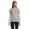 T Shirt Femme En Coton Bio 150g CRUSADER WOMEN T Shirt Gris Porté De Face