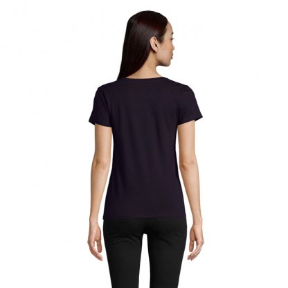 T Shirt Femme En Coton Bio 175g PIONEER WOMEN Bleu Marine De Dos