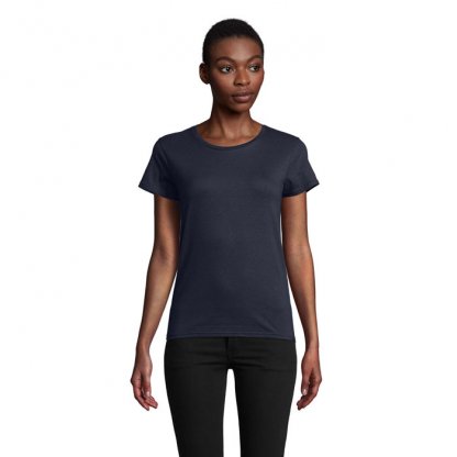 T Shirt Femme En Coton Bio 175g PIONEER WOMEN Gris Souris De Face