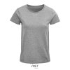 T Shirt Femme En Coton Biologique 150g CRUSADER WOMEN Gris Chiné