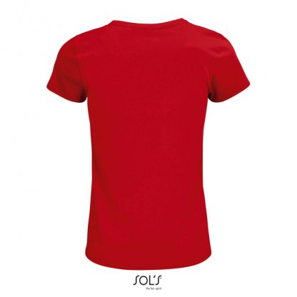 T Shirt Femme En Coton Biologique 150g CRUSADER WOMEN Rouge Dos