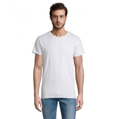 T Shirt Homme En Coton Bio 150g CRUSADER MEN T Shirt Blanc Chiné De Face