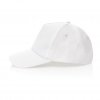 Casquette En Coton Recyclé 5 Pans 190g IMPACT Blanc Côté Casquette En Coton Recyclé 5 Pans 190g IMPACT Blanc Côté