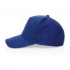 Casquette En Coton Recyclé 5 Pans 190g IMPACT Bleu Côté Casquette En Coton Recyclé 5 Pans 190g IMPACT Bleu Côté