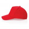 Casquette En Coton Recyclé 5 Pans 190g IMPACT Rouge Côté Casquette En Coton Recyclé 5 Pans 190g IMPACT Rouge Côté